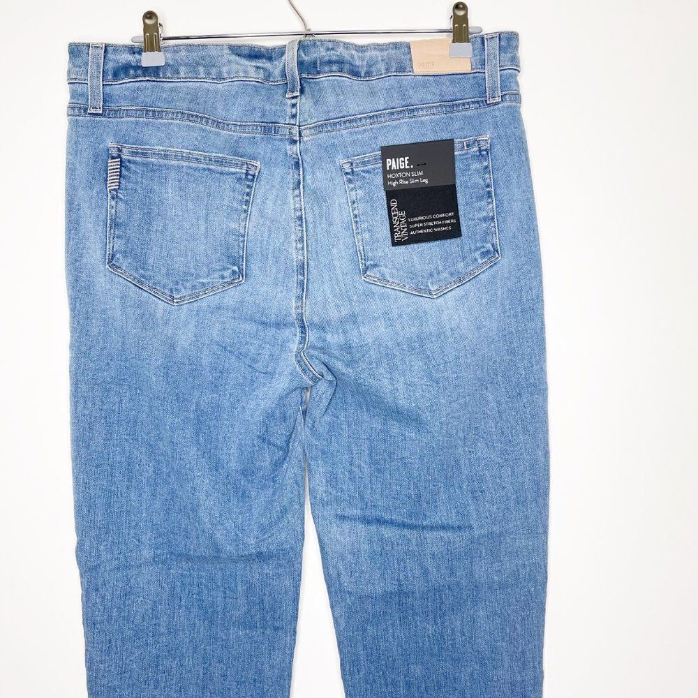 PAIGE Hoxton High Rise Slim Leg Button Fly Jeans  - Picture 6 of 9